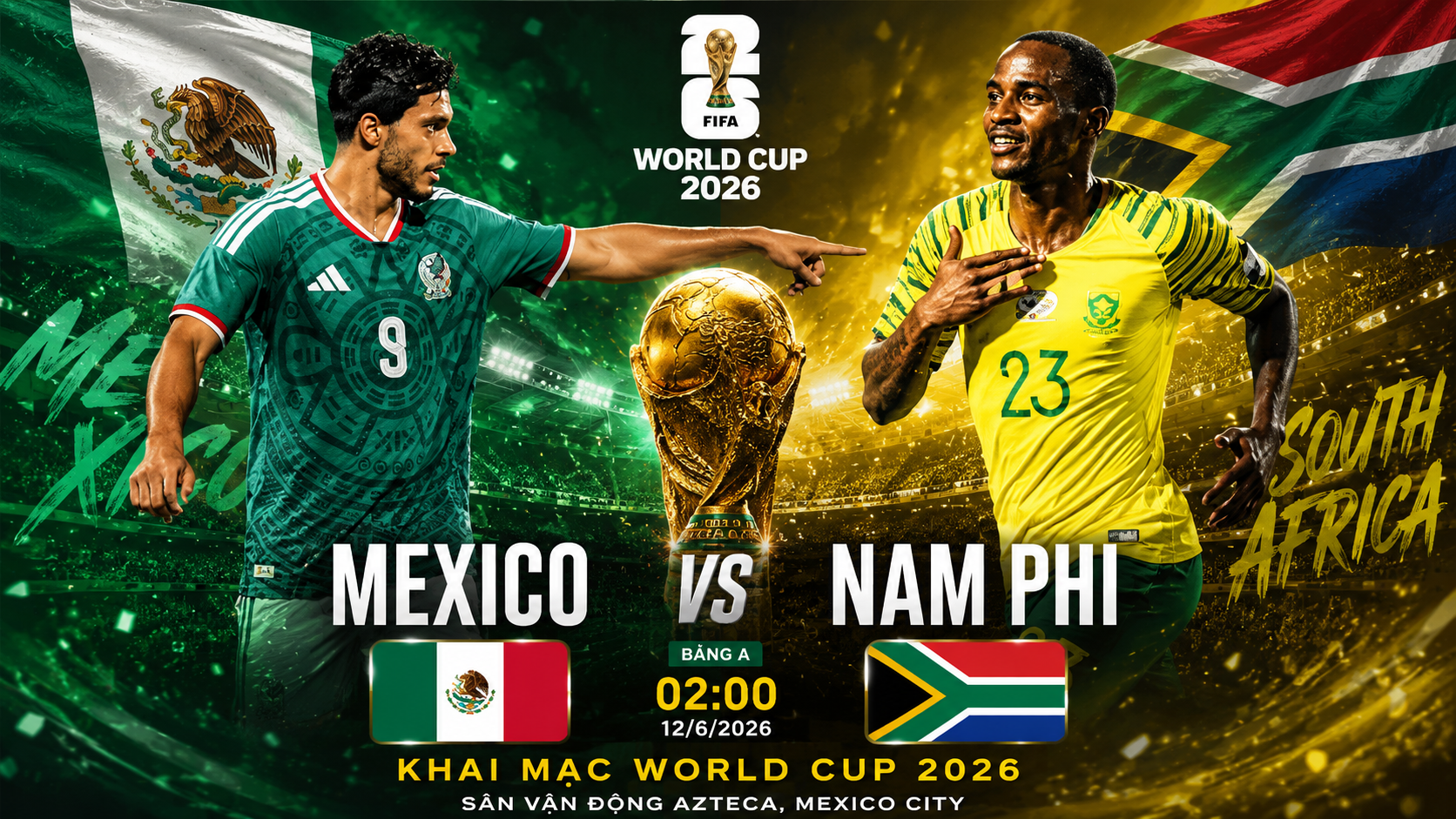 OK9: Dự đoán Mexico vs Nam Phi, World Cup 2026 - Chủ nhà rộng cửa thắng 1 OK9: Dự đoán Mexico vs Nam Phi, World Cup 2026 - Chủ nhà rộng cửa thắng